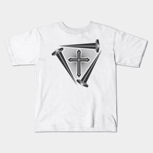 The cross of Jesus and the nails of the crucifixion Kids T-Shirt